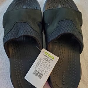 Crocs Swiftwater Leather Slide M8
